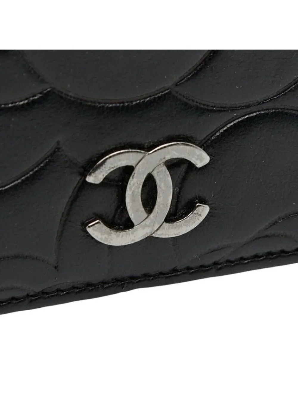 Chanel CC Logo Camellia Wallet Black Lambskin - Picture 8 of 10